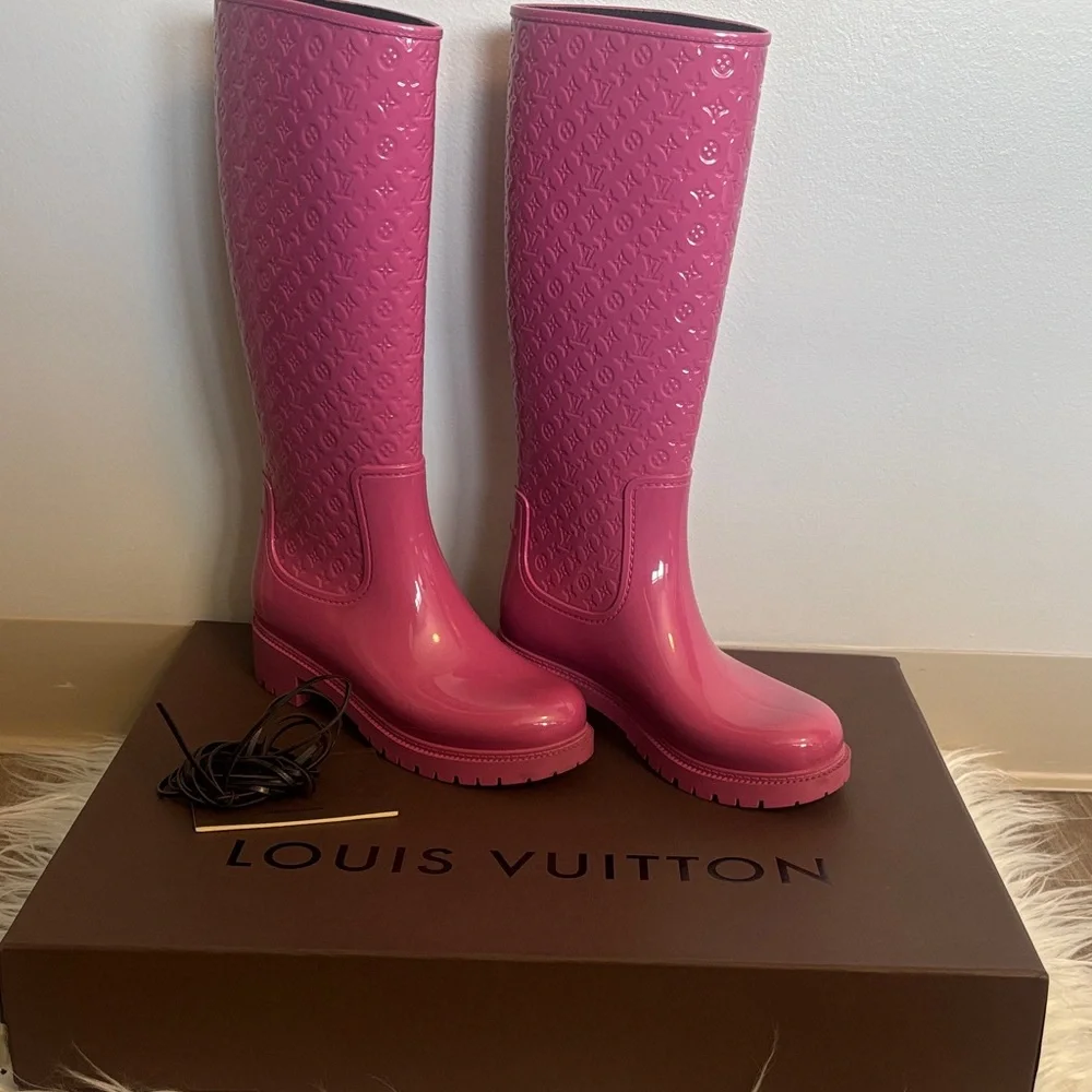 Louis Vuitton Vibrant Pink Rain Boots - Picture 2 of 11